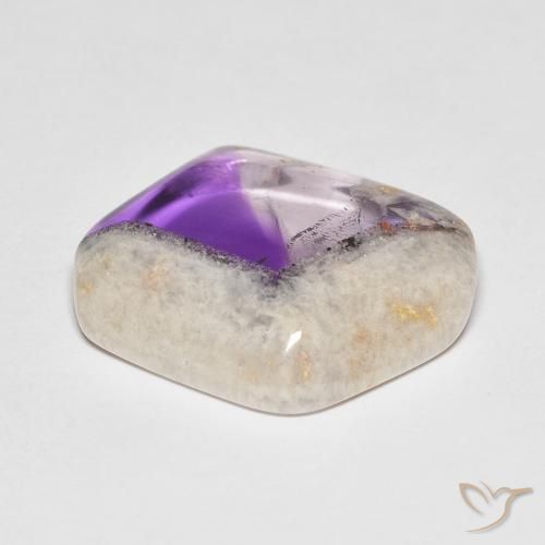 Amethyst Geode Slice Gemstone in 21.6 x 17.8 mm Size for Sale, Amethyst Geode Slice Stone in Multicolor Color
