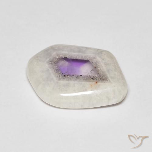 6.98 ct Multicolor Amethyst Geode Slice Stone, Natural Amethyst Geode Slice in Sliced Crystal Shape for Sale