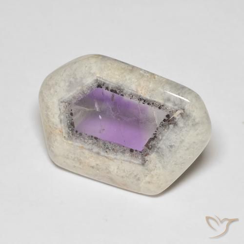 16.23 ct Multicolor Amethyst Geode Slice Stone, Natural Amethyst Geode Slice in Sliced Crystal Shape for Sale