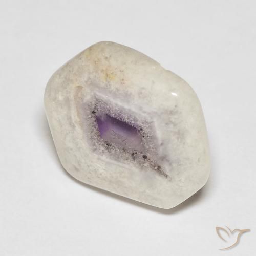6.52 ct Multicolor Amethyst Geode Slice Stone, Natural Amethyst Geode Slice in Sliced Crystal Shape for Sale