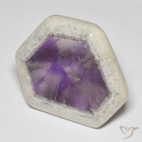 66.39 ct Multicolor Amethyst Geode Slice Stone, Natural Amethyst Geode Slice in Sliced Crystal Shape for Sale