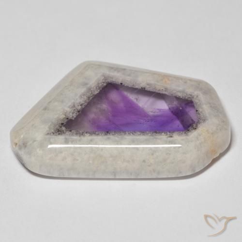 33.91 ct Multicolor Amethyst Geode Slice Stone, Natural Amethyst Geode Slice in Sliced Crystal Shape for Sale