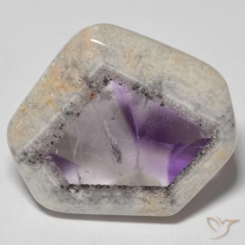 Amethyst Geode Slice Gemstone in 24 x 21.7 mm Size for Sale, Amethyst Geode Slice Stone in Multicolor Color