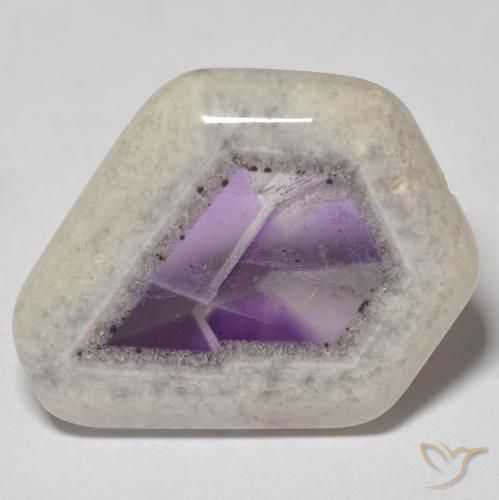 21.95ct Natural Multicolor Amethyst Geode Slice, Fancy, Transparent