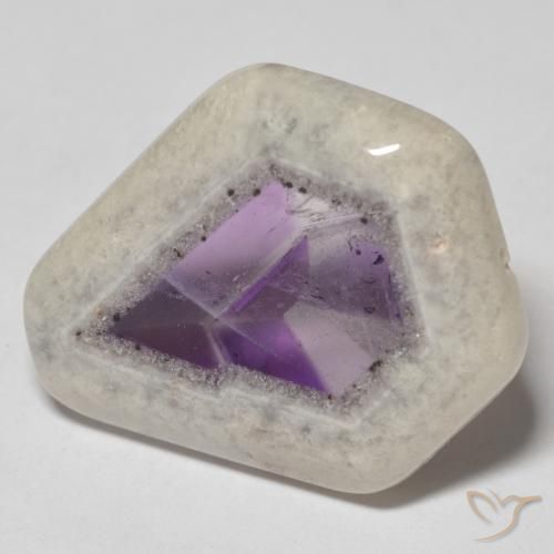 21.95 ct Multicolor Amethyst Geode Slice Stone, Natural Amethyst Geode Slice in Sliced Crystal Shape for Sale