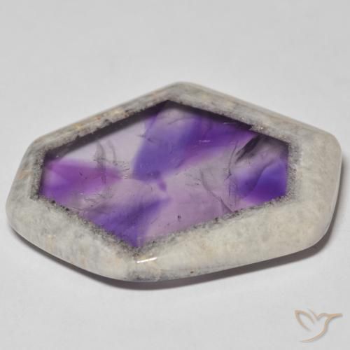 51.52 ct Multicolor Amethyst Geode Slice Stone, Natural Amethyst Geode Slice in Sliced Crystal Shape for Sale