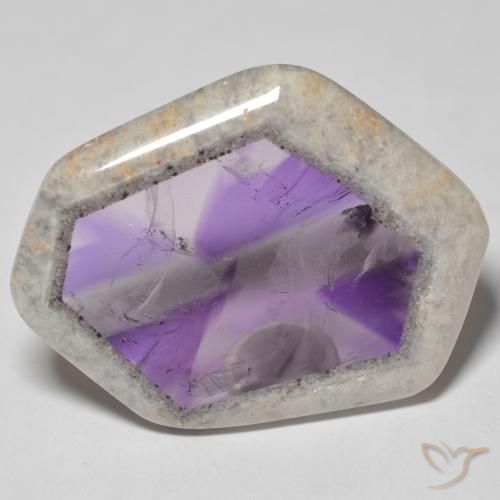 Amethyst Geode Slice Gemstone in 35.1 x 30.3 mm Size for Sale, Amethyst Geode Slice Stone in Multicolor Color