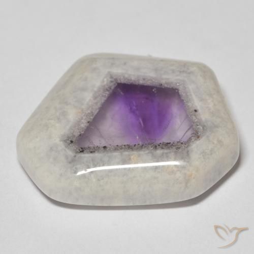 24.02 ct Multicolor Amethyst Geode Slice Stone, Natural Amethyst Geode Slice in Sliced Crystal Shape for Sale