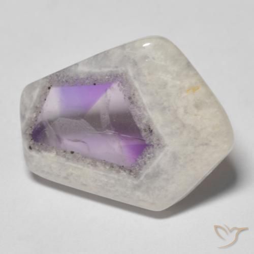 15.89ct Natural Multicolor Amethyst Geode Slice, Fancy, Transparent