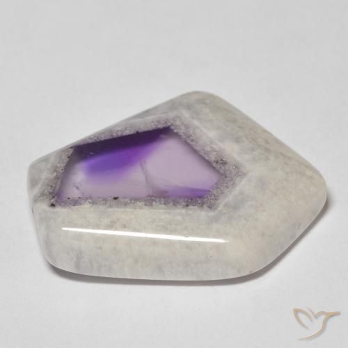 15.89 ct Multicolor Amethyst Geode Slice Stone, Natural Amethyst Geode Slice in Sliced Crystal Shape for Sale