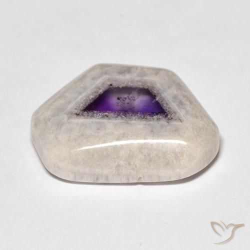 14.42 ct Multicolor Amethyst Geode Slice Stone, Natural Amethyst Geode Slice in Sliced Crystal Shape for Sale