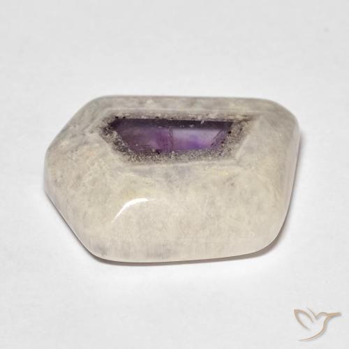 14.31 ct Multicolor Amethyst Geode Slice Stone, Natural Amethyst Geode Slice in Sliced Crystal Shape for Sale