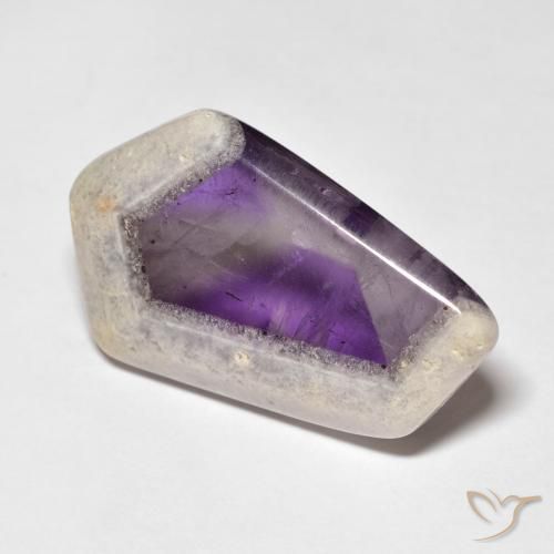 26.36 ct Multicolor Amethyst Geode Slice Stone, Natural Amethyst Geode Slice in Sliced Crystal Shape for Sale