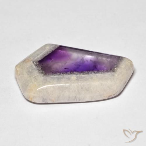 Amethyst Geode Slice Gemstone in 30.5 x 18.9 mm Size for Sale, Amethyst Geode Slice Stone in Multicolor Color