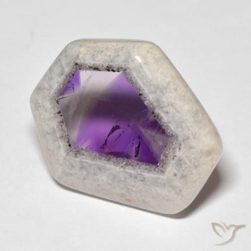 29.19 ct Multicolor Amethyst Geode Slice Stone, Natural Amethyst Geode Slice in Sliced Crystal Shape for Sale