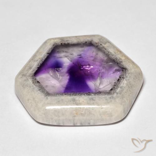 39.70 ct Multicolor Amethyst Geode Slice Stone, Natural Amethyst Geode Slice in Sliced Crystal Shape for Sale