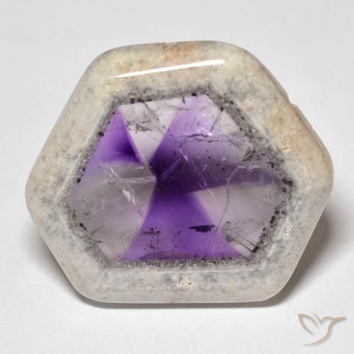 Amethyst Geode Slice Gemstone in 29.4 x 28.2 mm Size for Sale, Amethyst Geode Slice Stone in Multicolor Color