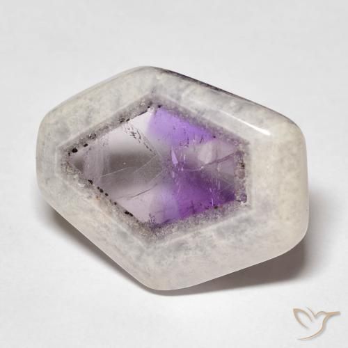 18.38 ct Multicolor Amethyst Geode Slice Stone, Natural Amethyst Geode Slice in Sliced Crystal Shape for Sale