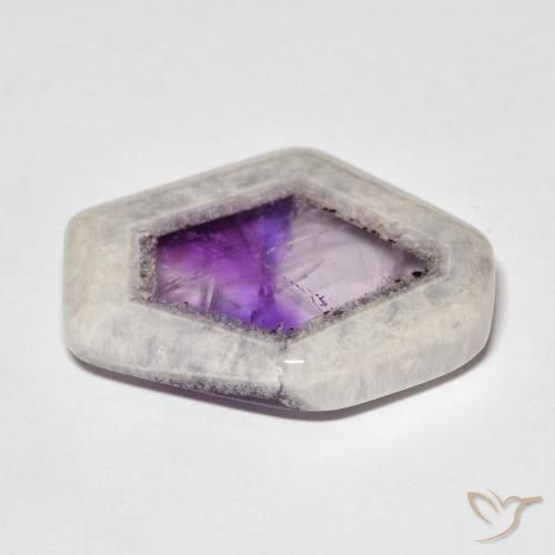 Amethyst Geode Slice Gemstone in 23.5 x 18.6 mm Size for Sale, Amethyst Geode Slice Stone in Multicolor Color