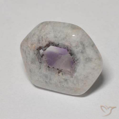 11.44 ct Multicolor Amethyst Geode Slice Stone, Natural Amethyst Geode Slice in Sliced Crystal Shape for Sale