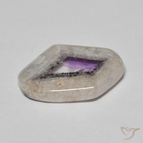7.57 ct Multicolor Amethyst Geode Slice Stone, Natural Amethyst Geode Slice in Sliced Crystal Shape for Sale