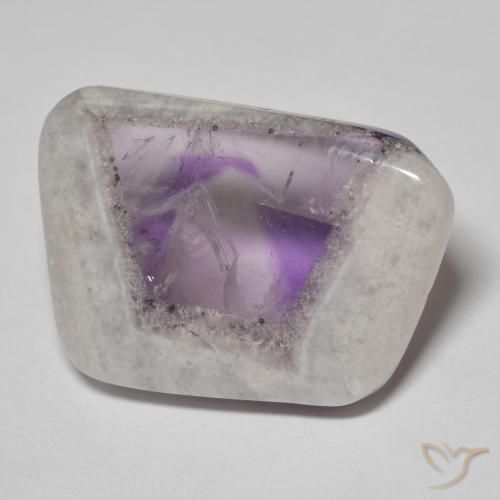 18.52 ct Multicolor Amethyst Geode Slice Stone, Natural Amethyst Geode Slice in Sliced Crystal Shape for Sale