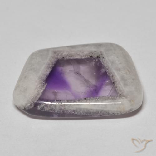 Amethyst Geode Slice Gemstone in 22.3 x 15.6 mm Size for Sale, Amethyst Geode Slice Stone in Multicolor Color