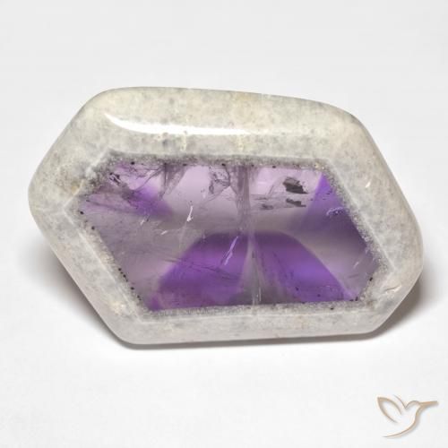 Amethyst Geode Slice Gemstone in 37 x 27 mm Size for Sale, Amethyst Geode Slice Stone in Multicolor Color