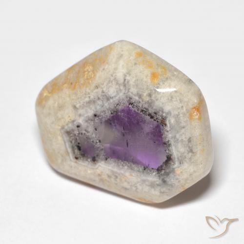 18.18 ct Multicolor Amethyst Geode Slice Stone, Natural Amethyst Geode Slice in Sliced Crystal Shape for Sale