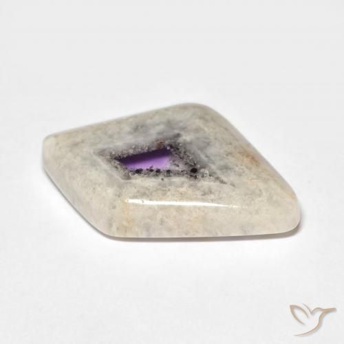 Amethyst Geode Slice Gemstone in 21.6 x 15 mm Size for Sale, Amethyst Geode Slice Stone in Multicolor Color