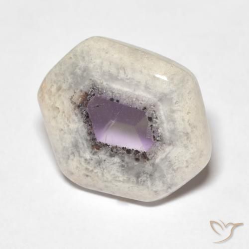 8.08 ct Multicolor Amethyst Geode Slice Stone, Natural Amethyst Geode Slice in Sliced Crystal Shape for Sale