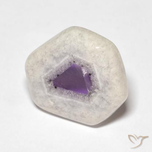 8.01 ct Multicolor Amethyst Geode Slice Stone, Natural Amethyst Geode Slice in Sliced Crystal Shape for Sale