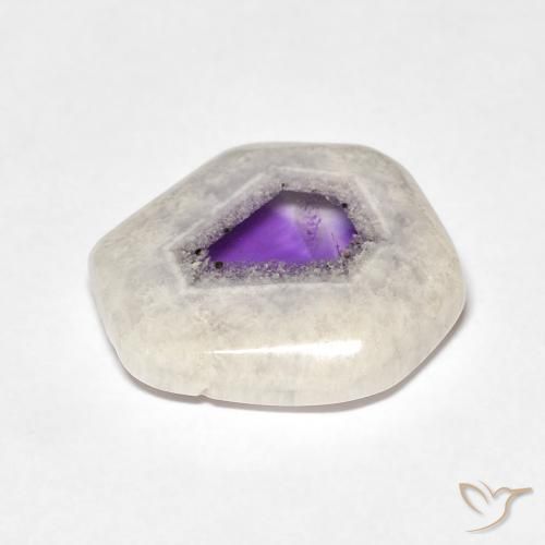 Amethyst Geode Slice Gemstone in 15 x 15 mm (calibrated) Size for Sale, Amethyst Geode Slice Stone in Multicolor Color