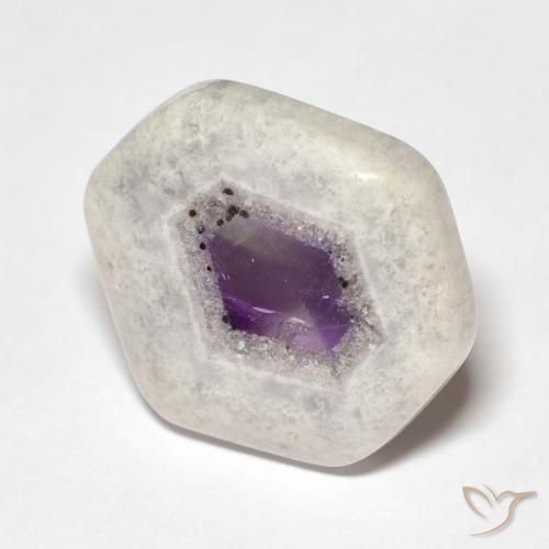 12.73 ct Multicolor Amethyst Geode Slice Stone, Natural Amethyst Geode Slice in Sliced Crystal Shape for Sale