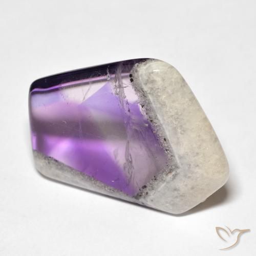 20.68 ct Multicolor Amethyst Geode Slice Stone, Natural Amethyst Geode Slice in Sliced Crystal Shape for Sale