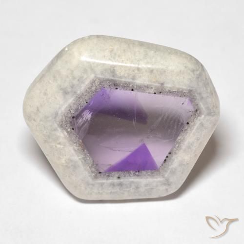 Amethyst Geode Slice Gemstone in 25.9 x 22.7 mm Size for Sale, Amethyst Geode Slice Stone in Multicolor Color