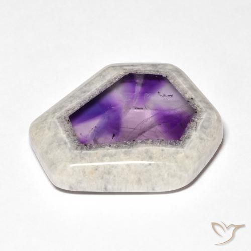 Amethyst Geode Slice Gemstone in 27.3 x 26.9 mm Size for Sale, Amethyst Geode Slice Stone in Multicolor Color