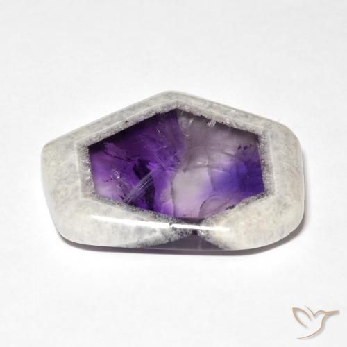 Amethyst Geode Slice Gemstone in 30.8 x 26.5 mm Size for Sale, Amethyst Geode Slice Stone in Multicolor Color