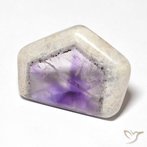 24,07 ct ausgefallene Amethyst-Geodenscheibe, 27,3 x 20,2 mm aus Brasilien, Photo A