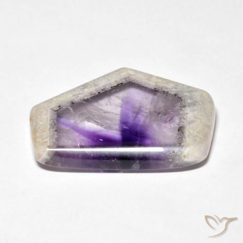 24.07 ct Multicolor Amethyst Geode Slice Stone, Natural Amethyst Geode Slice in Fancy Cabochon Shape for Sale