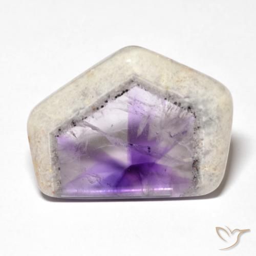 Amethyst Geode Slice Gemstone in 27 x 20 mm (calibrated) Size for Sale, Amethyst Geode Slice Stone in Multicolor Color