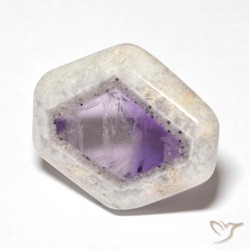 25.11 ct Multicolor Amethyst Geode Slice Stone, Natural Amethyst Geode Slice in Fancy Cabochon Shape for Sale