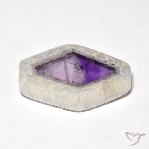 Amethyst Geode Slice Gemstone in 26.4 x 22 mm Size for Sale, Amethyst Geode Slice Stone in Multicolor Color