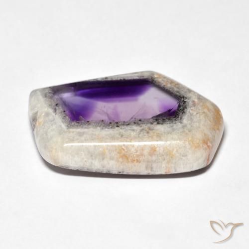 Amethyst Geode Slice Gemstone in 27 x 20 mm (calibrated) Size for Sale, Amethyst Geode Slice Stone in Multicolor Color