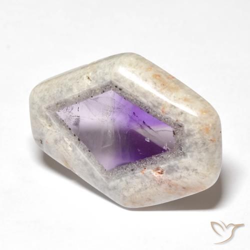 31.11 ct Multicolor Amethyst Geode Slice Stone, Natural Amethyst Geode Slice in Fancy Cabochon Shape for Sale