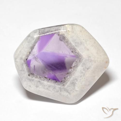 28,71 ct ausgefallene Amethyst-Geodenscheibe, 27,4 x 22,9 mm aus Brasilien, Photo A