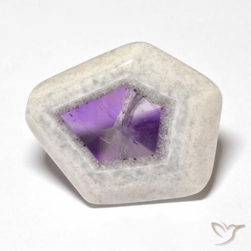 29,2 ct ausgefallene Amethyst-Geodenscheibe, 27,3 x 23,9 mm aus Brasilien, Photo A