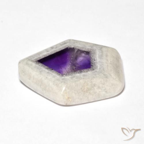 Amethyst Geode Slice Gemstone in 27.3 x 23.9 mm Size for Sale, Amethyst Geode Slice Stone in Multicolor Color