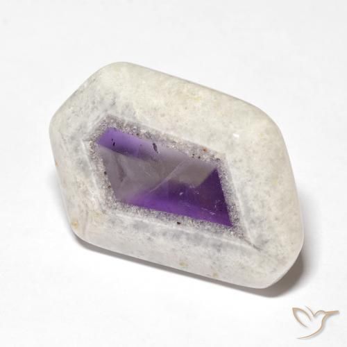 28.73 ct Multicolor Amethyst Geode Slice Stone, Natural Amethyst Geode Slice in Fancy Cabochon Shape for Sale