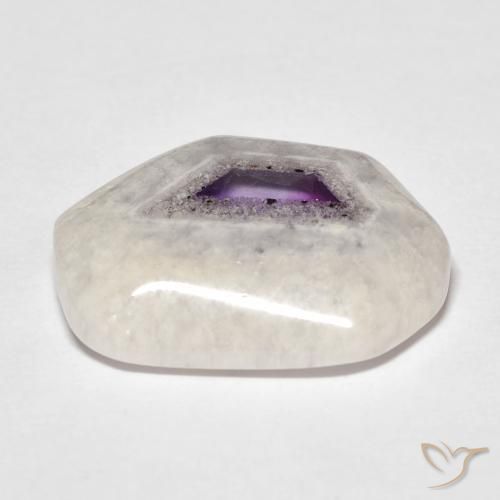9.16 ct Multicolor Amethyst Geode Slice Stone, Natural Amethyst Geode Slice in Sliced Crystal Shape for Sale